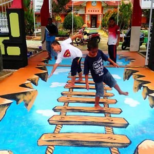 Woow.. Sekolah serasa di atas langit. Kini SDN Katokkoan menjadi lebih menawan