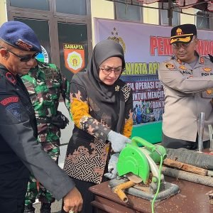 Masih Hangat Nuansa Kemerdekaan RI, Polres Luwu Utara Musnahkan Berbagai Jenis Senjata Rakitan