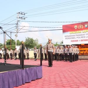 Pimpin Upacara Kenaikan Pangkat Pengabdian, Kapolres Luwu Utara: Tingkatkan Tanggung Jawab dan Profesionalitas Kerja